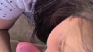 👅Blowjob on the communal terrace👅We almost got caught🙇🙇 🧡Zoe & Max🧡