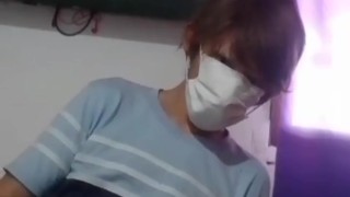 Hairy guy masturbates and cums quickly on himself