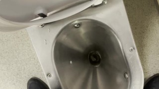 Public Piss with Foreskin Pullback – Uncut Small Dick in a Deutsche Bahn Train