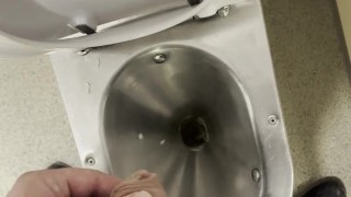 Public Piss with Foreskin Pullback – Uncut Small Dick in a Deutsche Bahn Train