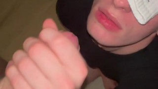 Straight Stepdaddy dominates his twink teen stepson master - slave blowjob big cock Polish gay socks