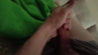 Just woke up and immediately jerked off a big dick