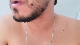 A delicious and juicy jerk off in the kitchen