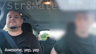 Aussie Driver caught Str8 passenger watching Hentai porn