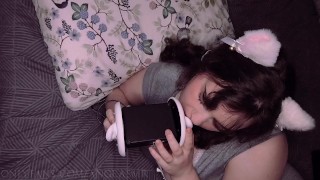ASMR Sensual Ear Licking in Pyjamas 😺❤️ - AngeASMR