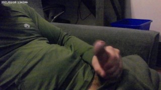 solo jerking, huge load