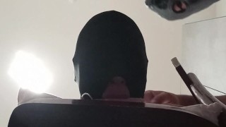 Tied up, blindfolded and ballgagged milf gets fucked in her mouth, pussy and ass