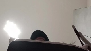 Tied up, blindfolded and ballgagged milf gets fucked in her mouth, pussy and ass