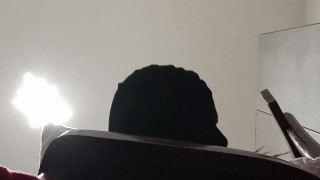 Tied up, blindfolded and ballgagged milf gets fucked in her mouth, pussy and ass