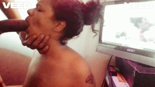 THE BEST AGRESS BLOWJOB BBC BIG DICK EBONY SUCKING ON WEBCAM