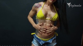 Steel Abs in Yellow Bikini WATCH THE FULL VIDEO ON C4S