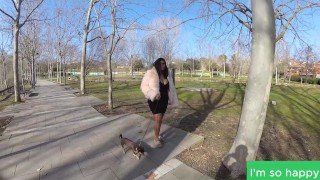 Busty Latina Facial in the Park