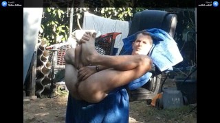 ton krao recording me footjob chair