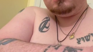 Fat guy cums HARD