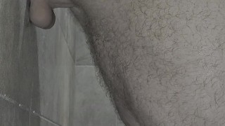 HardCrystal the chubby white male tries to ride his new 11 inch dildo