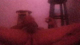 I finger my own ass in adult public glory hole while people peek through the holes and watch me