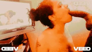 EBONY BIG BREAST BBW INDIAN BROWN SKIN BIG TITS AND HUGE BBC BLOWJOB