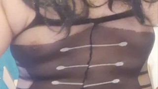 Jerking My Sissy Cock And Playing With My Tits