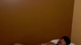 Latino hunk in see through leather underwear