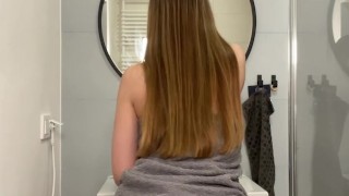 baby wants real sex in the shower