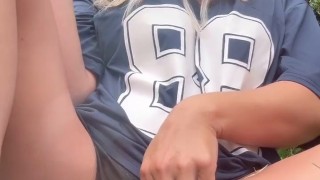 WELSH smoking CHAV! Pisses and WANKS in Public farm field 🤭