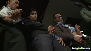 DaddysexFiles: Brock Rustin and JD Ryder join a bunch of working men craving for a big load