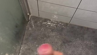 NASTY CUM! Solo steamy 18 year old shower, newbie shy to cum for the camera