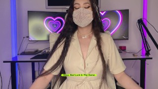 Gamer girl having fun after games