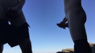 Twink gives facial after blowing him in public