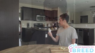 Dirty Slut MILF Jennifer White Slides Her Panties to the Side and Sits on Stepson's Big Cock S1:E1