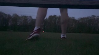 Public riding at football field! Pt 1