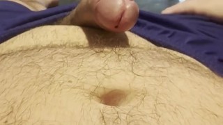 Swedish curvy milf gives her husband a handjob publicly at spa