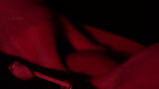 Massaging My Big Dick and Hairy Balls with Devilish Pleasure