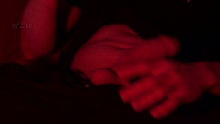 Massaging My Big Dick and Hairy Balls with Devilish Pleasure