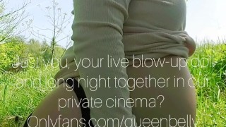 Hose bracelet in anal, deform belly inflation in nature