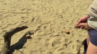 🔴 Peeing on a public beach 💦