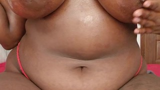 CloseUp:BIG BLACK TITS PLAY +OilIng(onlyfans @Nasty_hotbabe)
