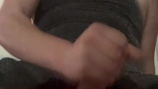Sissy jerking off till cum