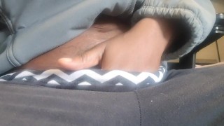 Playing with my pussy in my work cubicle hoping not to get caught