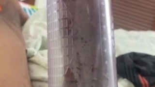 Hard with a Big Black Cock… Had to Stroke It