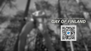 COLLEGE HUNK JERKING OFF AND FUCKING FLESHLIGHT IN THE FOREST