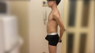 #113 ２度目のアナルに空気注入 (オナニー無し)