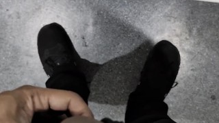 playing with cock in public toilet not cum