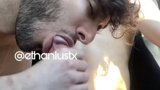 Straight Guy Sucks Hung Cock In Backseat