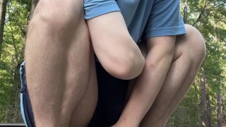 Horny White Boy In The Woods