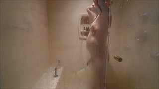Fit jock fuck his ass and eats cum in the hotel shower