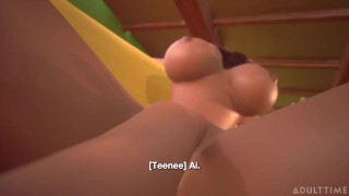 3DGSPOT - Tiny Trans Fucks With Giant Busty Trans! PORTUGUESE SUBTITLES! UNCENSORED SEX!