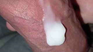 Thick cum on big veiny cock