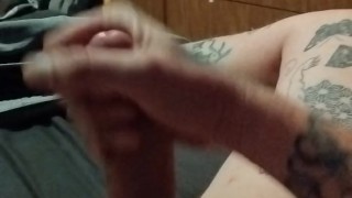 Pulling my hard cock