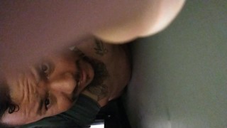 I get love getting my dick sucked through gloryhole